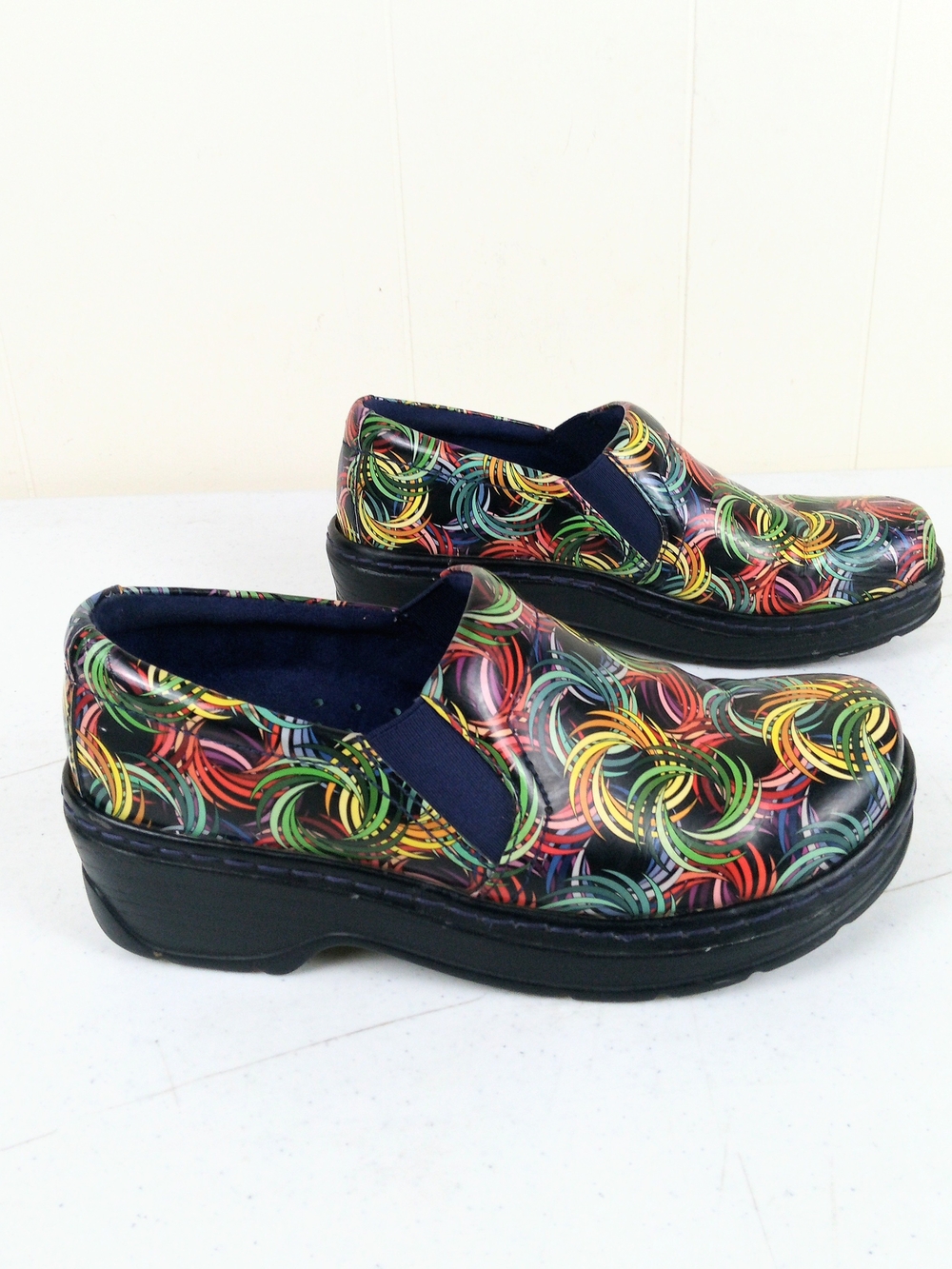 Klogs Womens Shoes Size 7.5 Professional Clog Multicolor Leather Slip On Mule